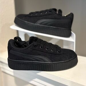 PUMA Creeper Phatty Corduroy Fenty Black Sneakers Shoes Rihanna Youth Size 3Y